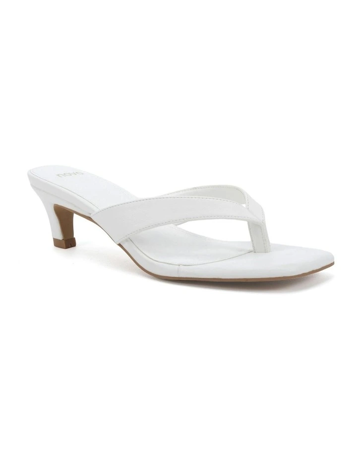 Valence Mule Heels In White image 2