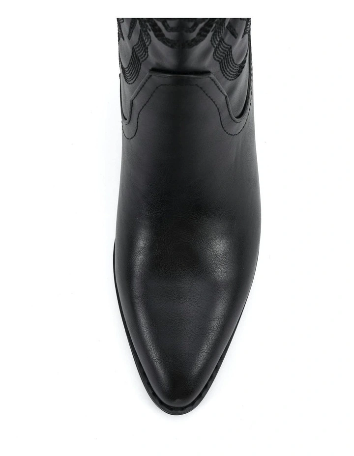 Hallow Cowboy Boots In Black image 5
