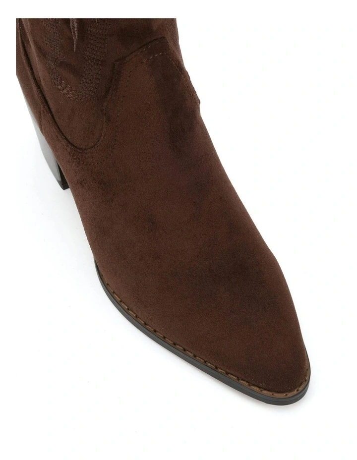 Hallow Cowboy Boots in Espresso Suede image 4