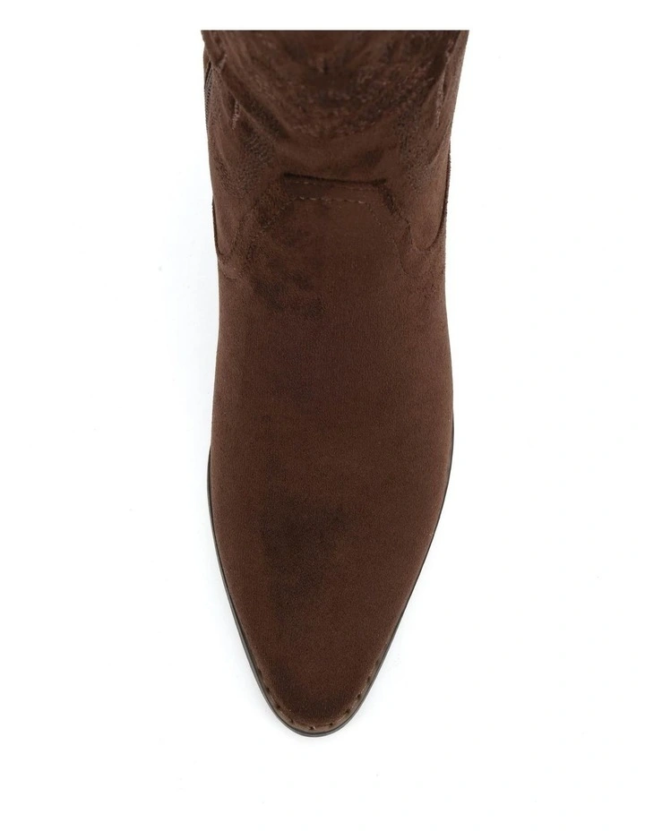 Hallow Cowboy Boots in Espresso Suede image 5