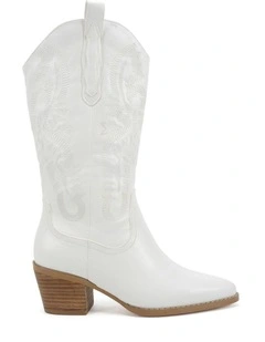 Hallow Cowboy Boots In White