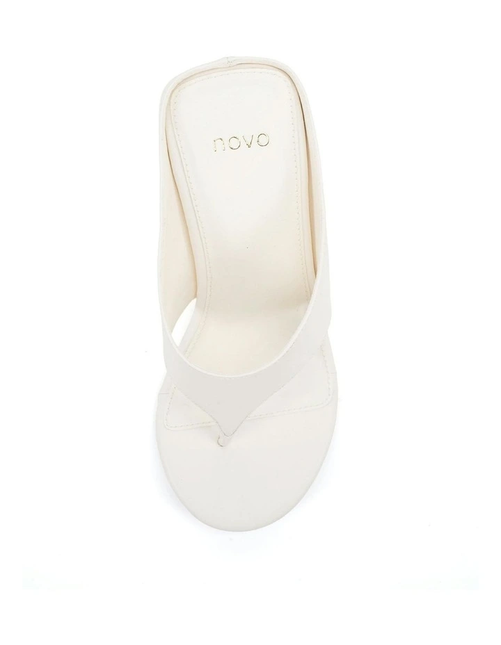 Bibi Wedge Sandals in White image 5