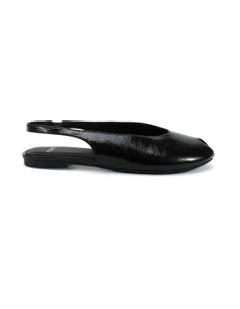 Chadwick Ballet Shoe in Black Crinkle Patent