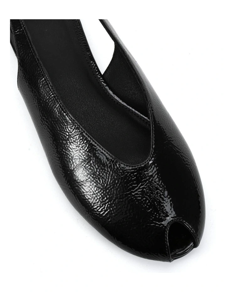 Chadwick Ballet Shoe in Black Crinkle Patent image 4