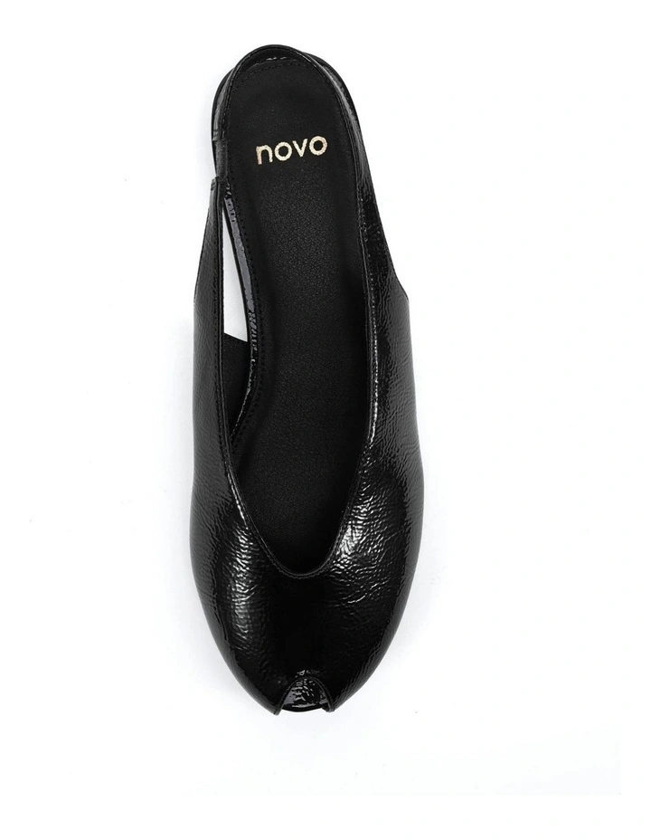 Chadwick Ballet Shoe in Black Crinkle Patent image 5