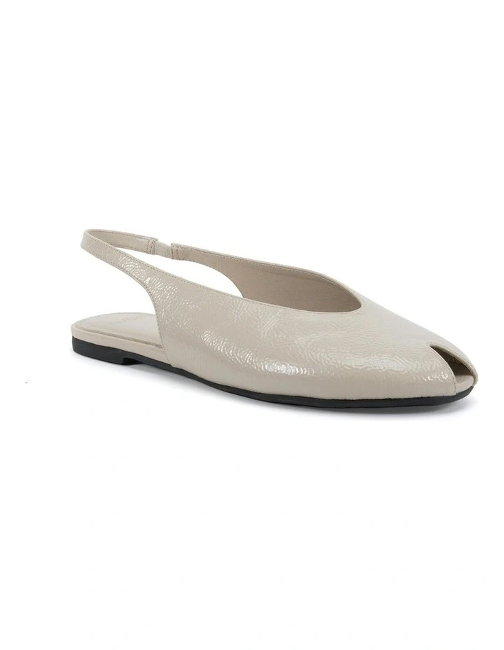 Chadwick Ballet in Cream Crinkle Patent image 2