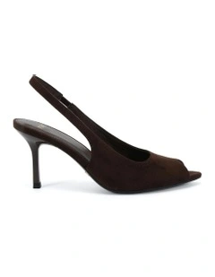 Marcella Court Heels in Espresso Suede