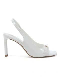 Marlow Strappy Heels in White Patent