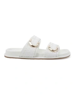Rosalyn Flat Sandals in White