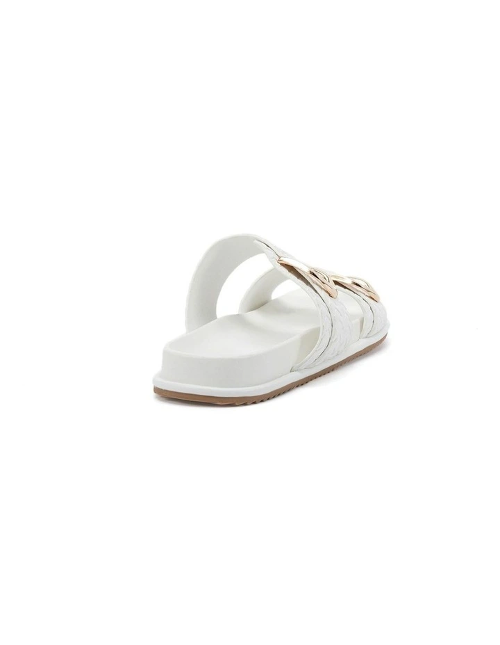 Rosalyn Flat Sandals in White image 3