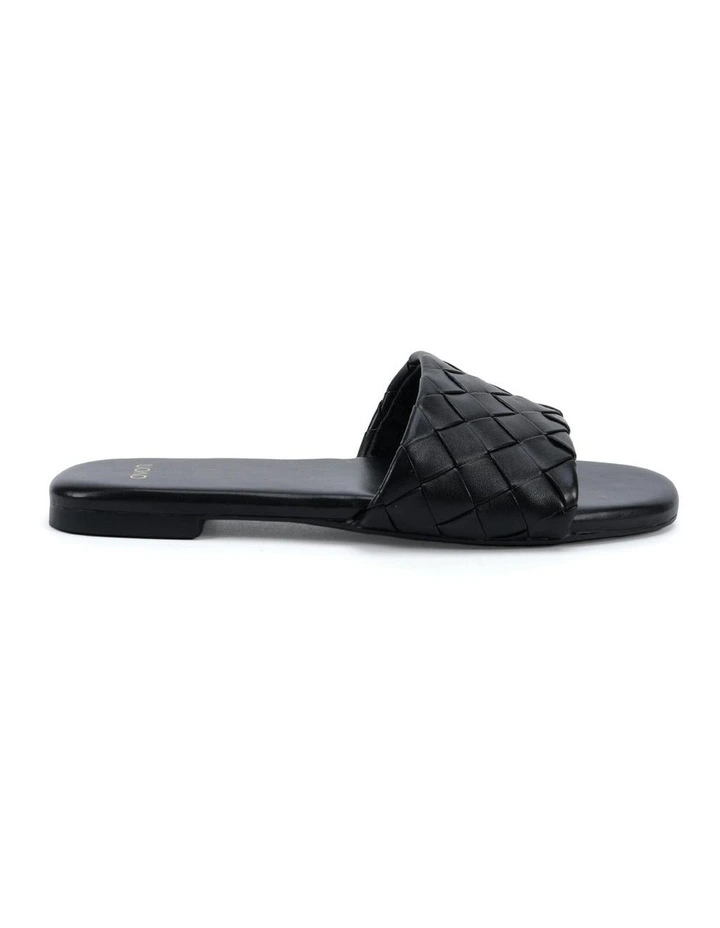 Saige Flat Sandals in Black image 1
