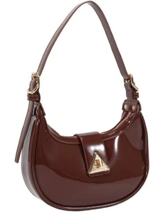 Aerys Shoulder Bag in Plum Patent