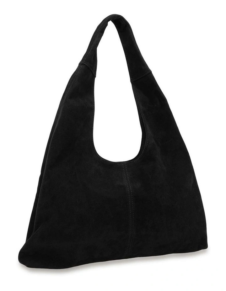 Astrix Tote Bag in Black Suede image 1