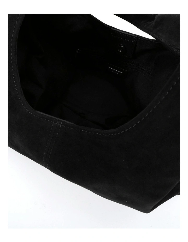 Astrix Tote Bag in Black Suede image 2