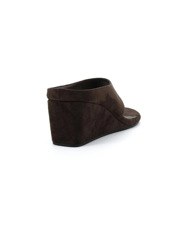 Bibi Wedge Sandals in Espresso Suede image 3