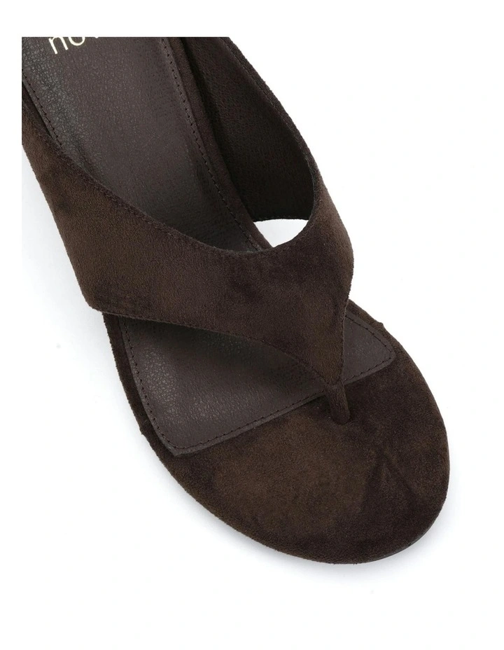 Bibi Wedge Sandals in Espresso Suede image 4