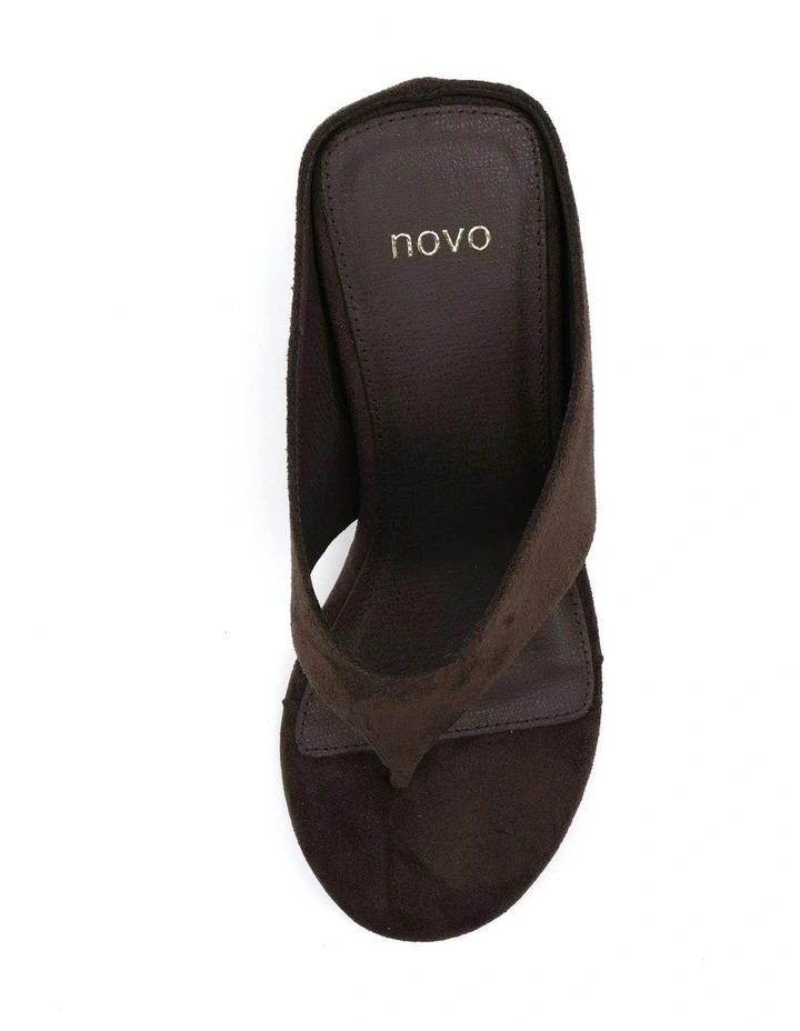 Bibi Wedge Sandals in Espresso Suede image 5