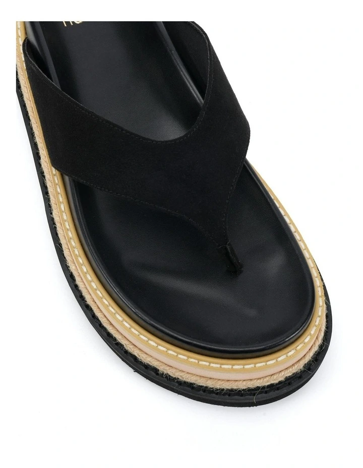 Spoil Thongs in Black Suede image 4