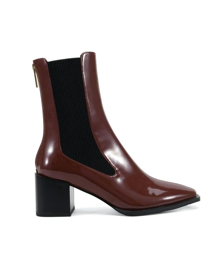 Dna Boots in Plum Patent image 1