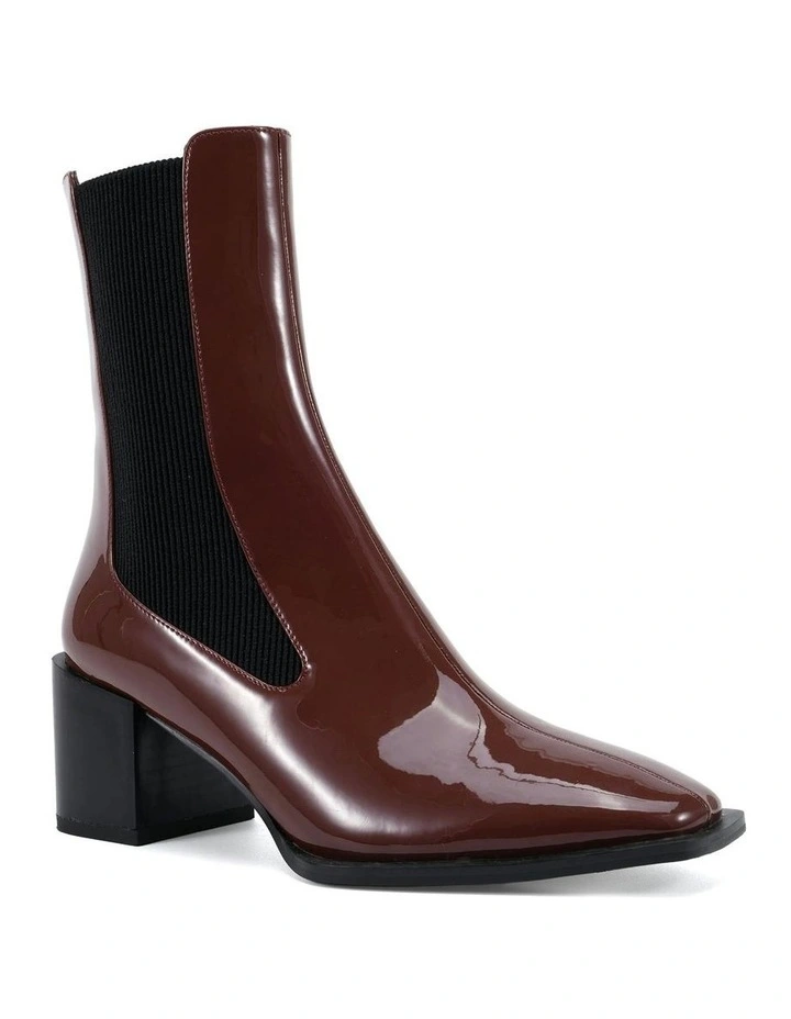Dna Boots in Plum Patent image 2