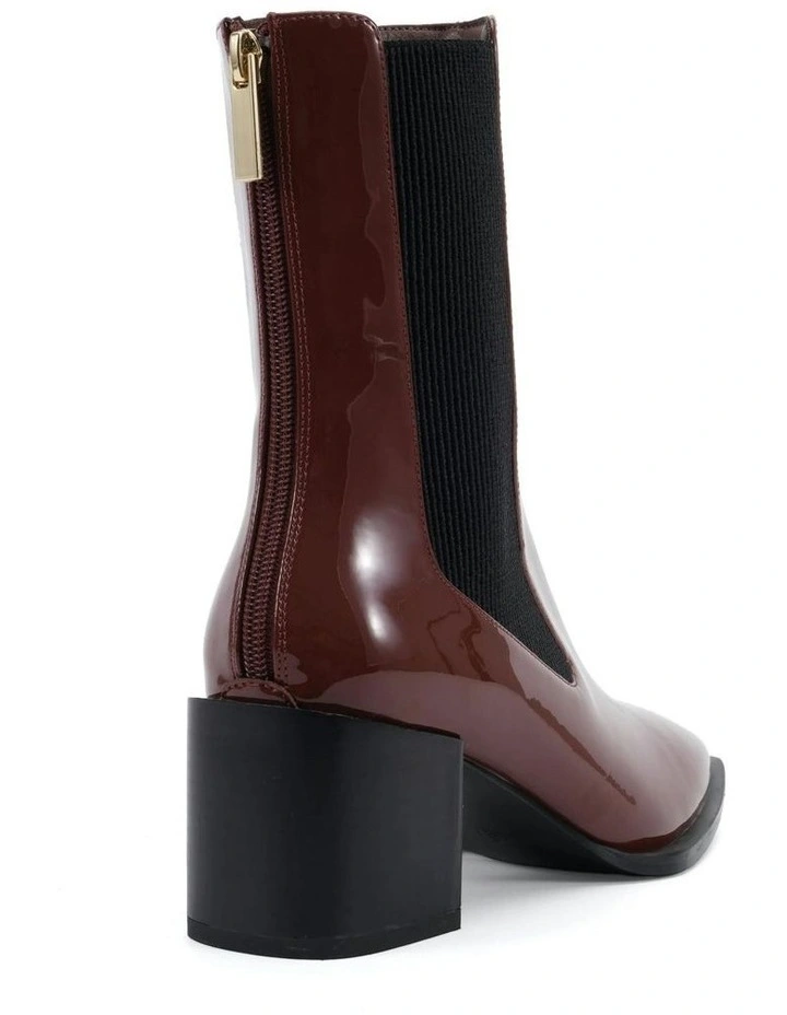 Dna Boots in Plum Patent image 3