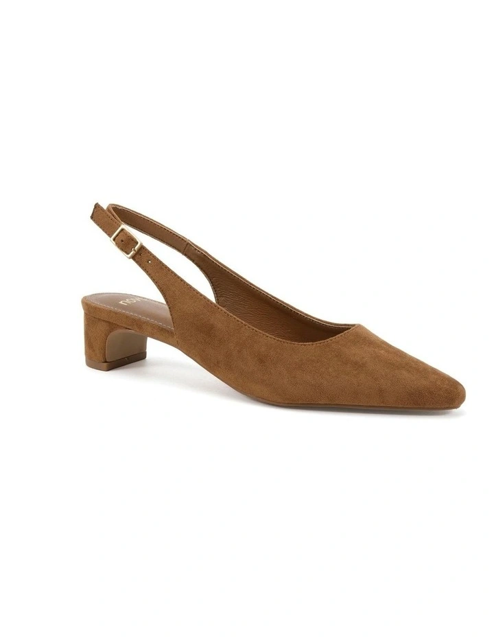 Isrees Court Heels in Caramel Suede image 2