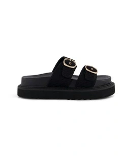 Shelbie Flatform Slides in Black