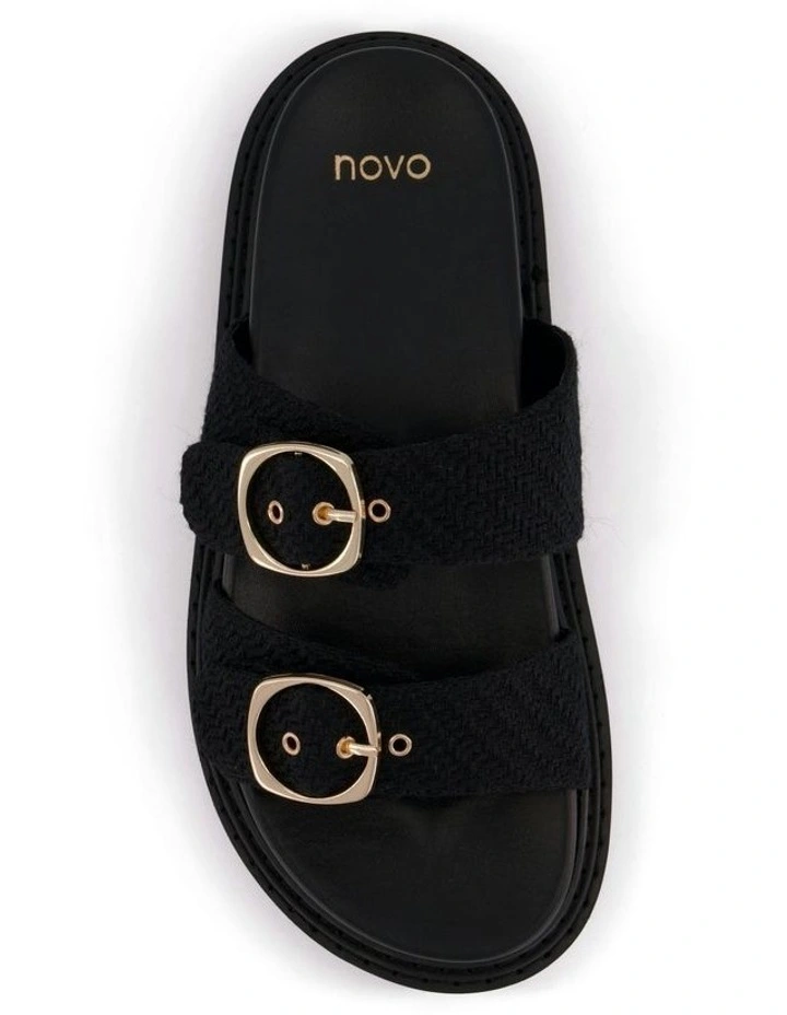 Shelbie Flatform Slides in Black image 4