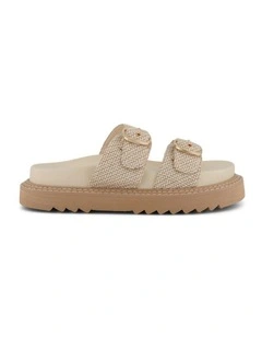 Shelbie Flatform Slides in Natural