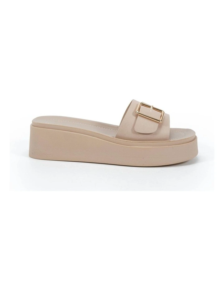 Beatific Wedge Sandals in Beige image 1