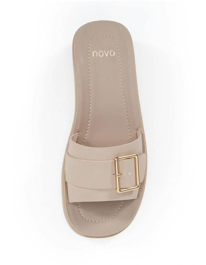 Beatific Wedge Sandals in Beige image 5