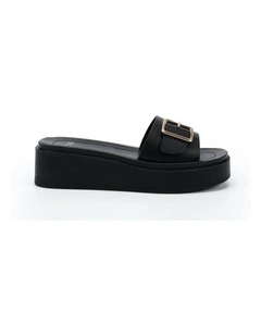 Beatific Wedge Sandals in Black