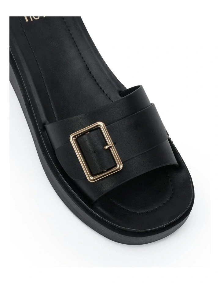 Beatific Wedge Sandals in Black image 4