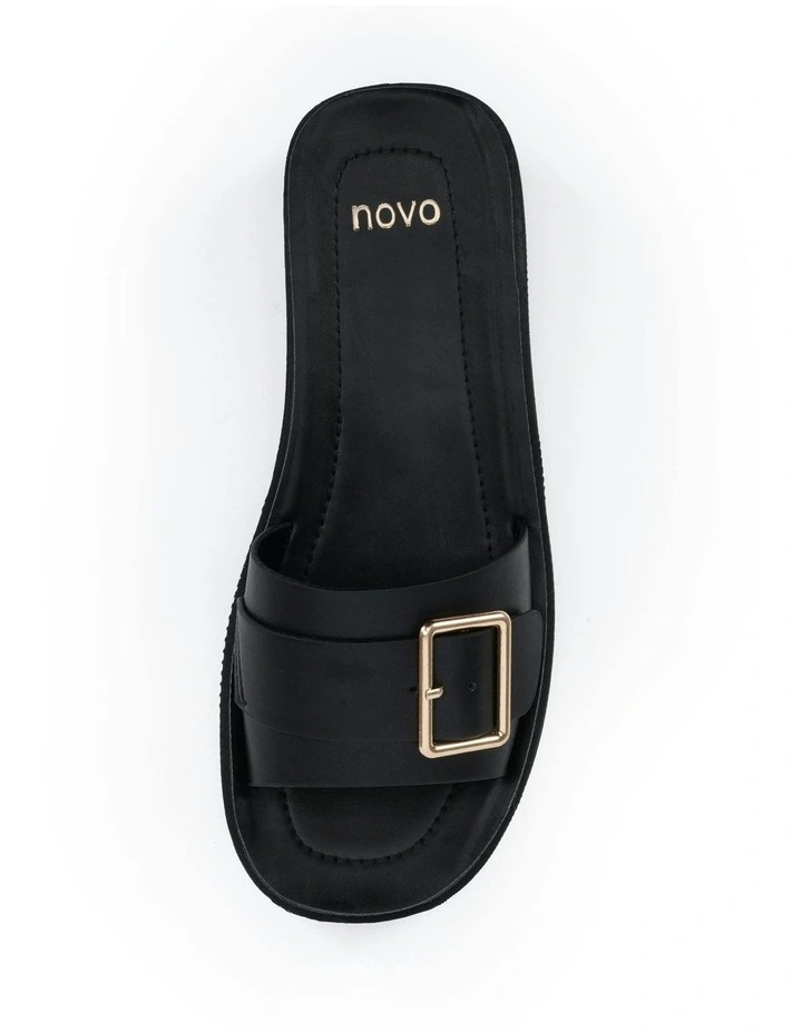 Beatific Wedge Sandals in Black image 5