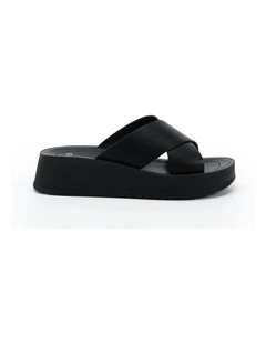 Blerm Wedge Sandals in Black