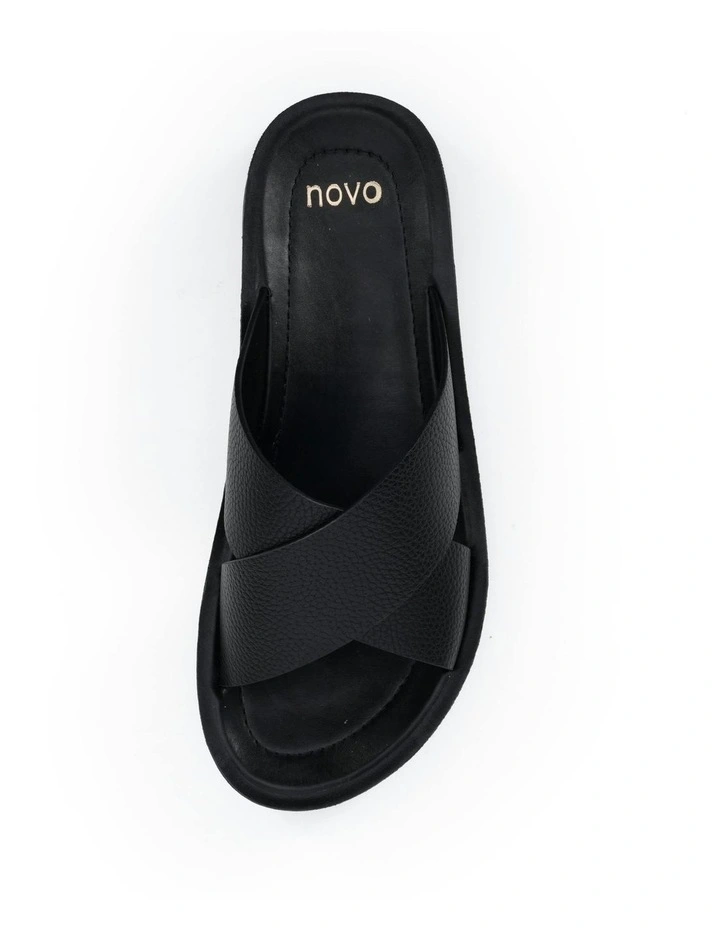 Blerm Wedge Sandals in Black image 4