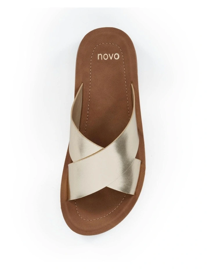 Blerm Wedge Sandals in Gold image 5