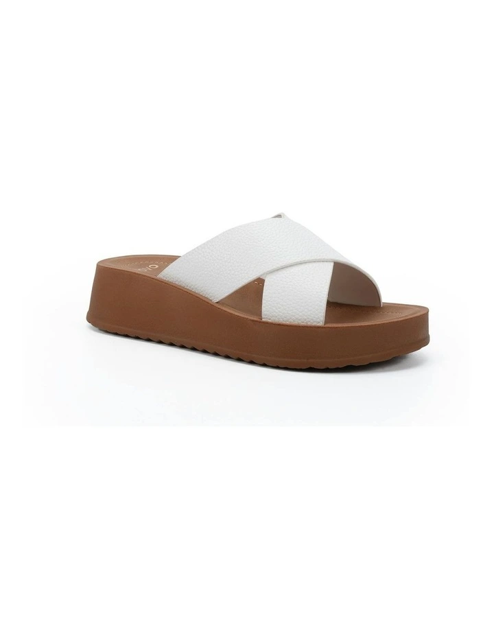 Blerm Wedge Sandals in White image 2