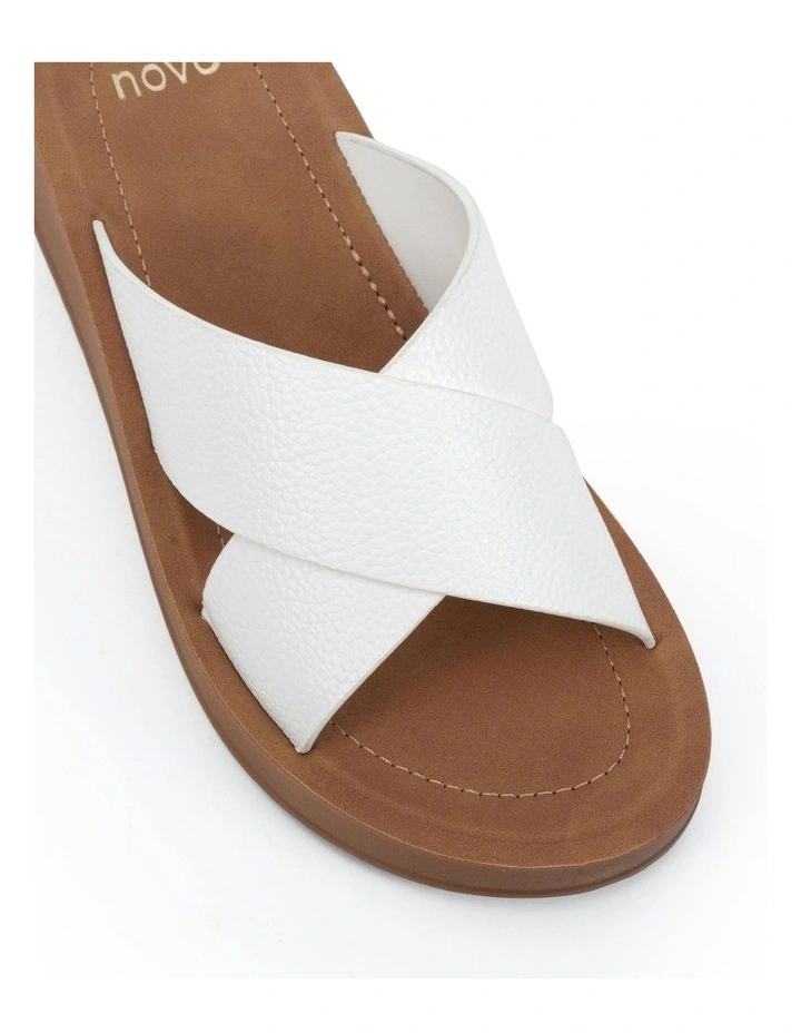 Blerm Wedge Sandals in White image 4