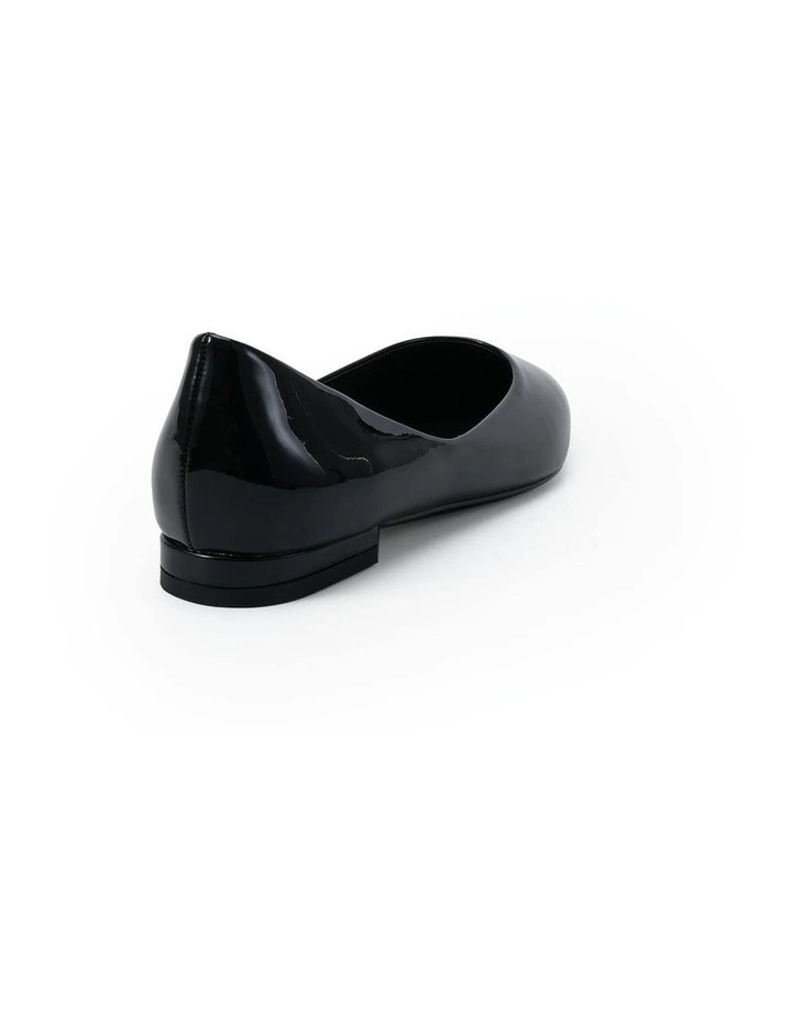 Clever Ballet Flats in Black Patent image 3