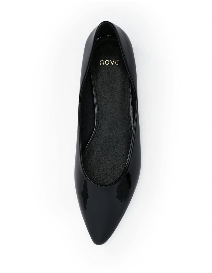 Clever Ballet Flats in Black Patent image 5