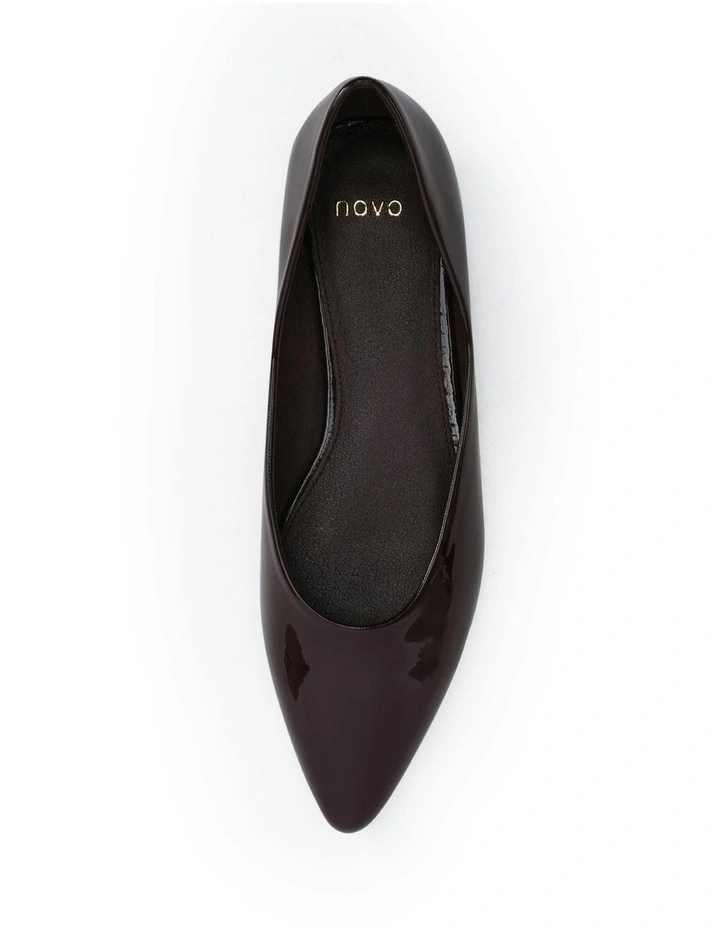 Clever Ballet Flat in Espresso Patent image 5