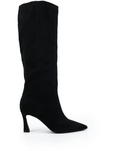 Devyn Boots in Black Suede