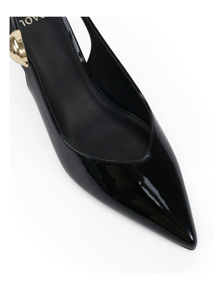Ionize Court Heels in Black Patent image 4