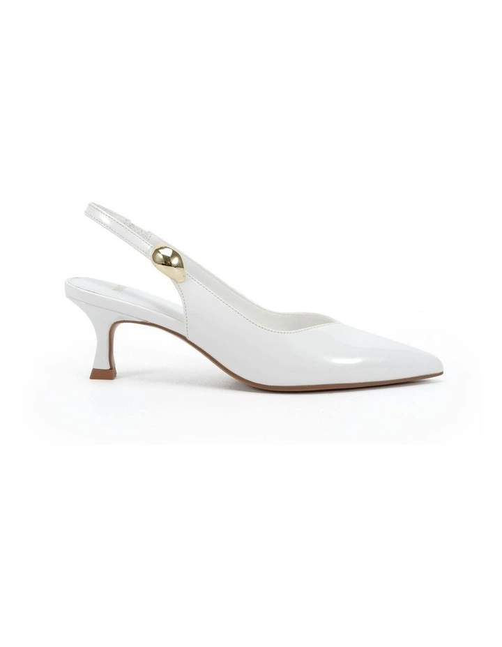 Ionize Court Heels in White Patent image 1
