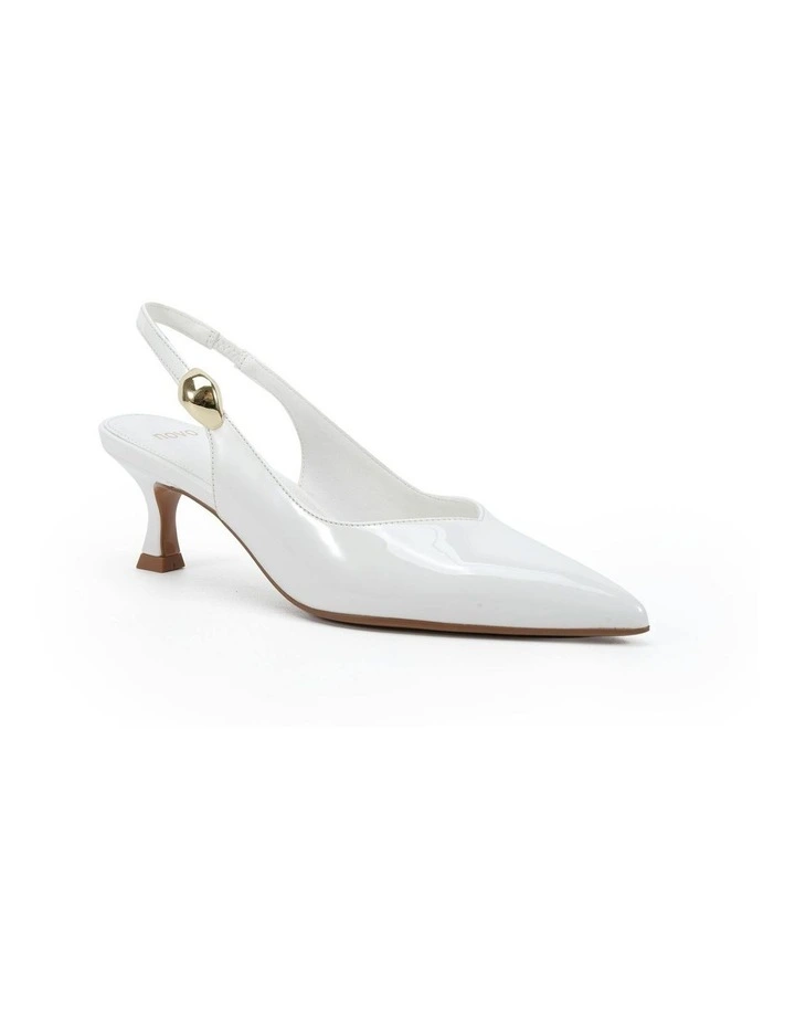 Ionize Court Heels in White Patent image 2