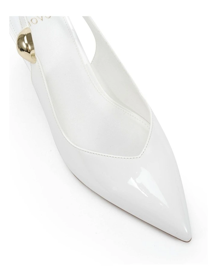 Ionize Court Heels in White Patent image 4