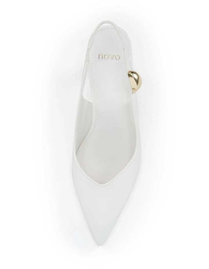 Ionize Court Heels in White Patent image 5