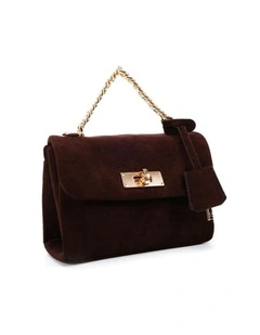 Affina Bag in Espresso Suede