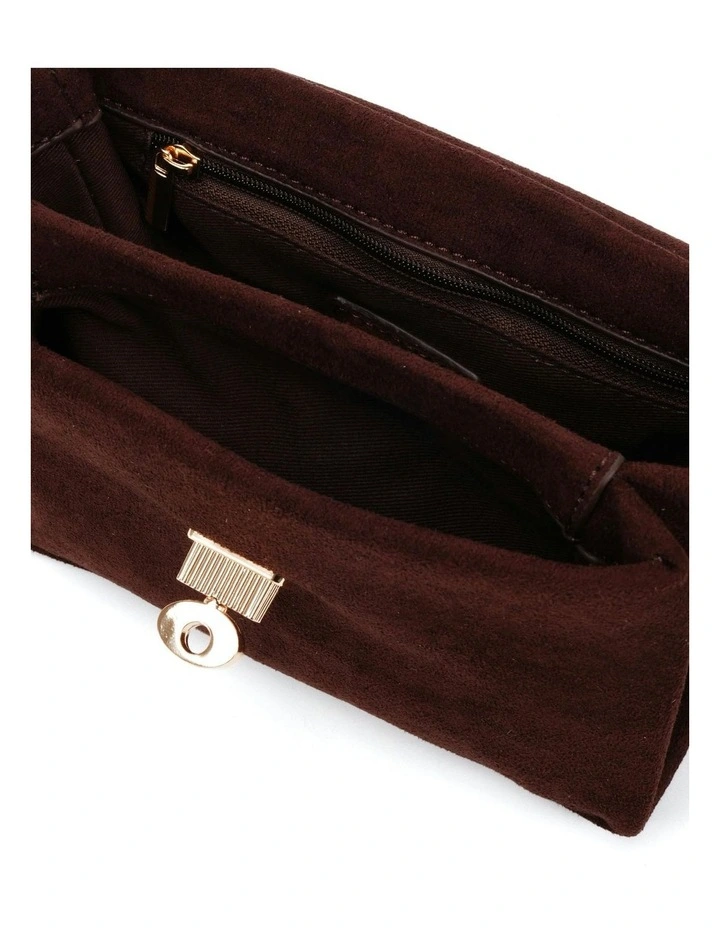Affina Bag in Espresso Suede image 3